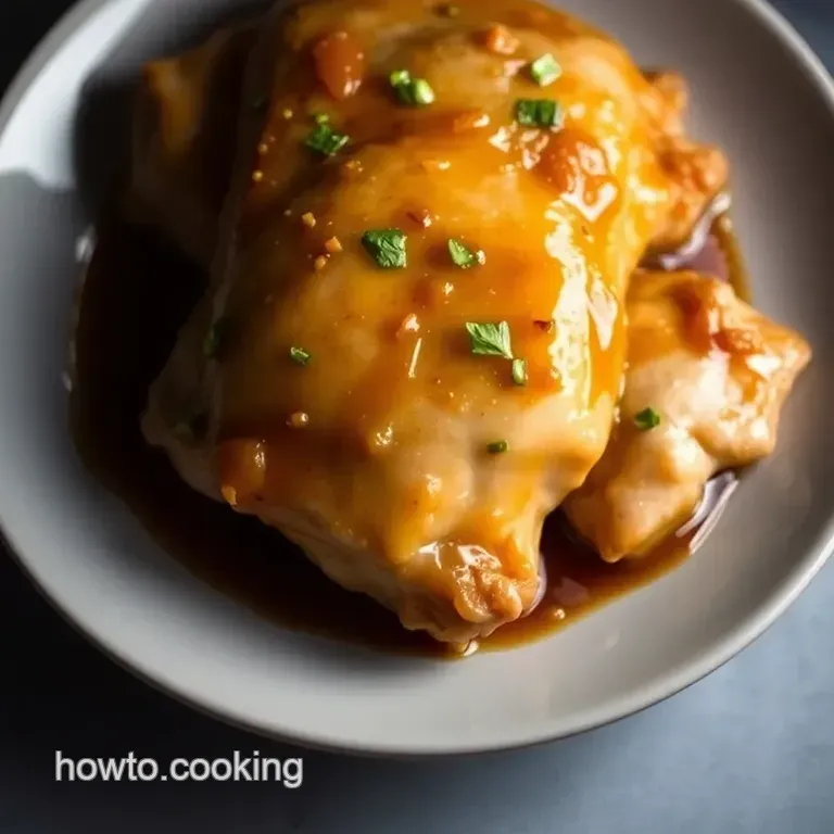 Navel Orange & Honey Glazed Chicken presentation