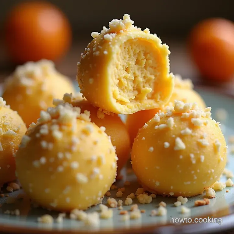Sunshine in a Bite NoBake Orange Creamsicle Truffles presentation