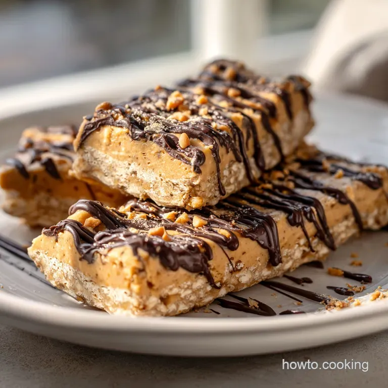 Peanut Butter Protein Bars the Keep Calm Nofuss Nobake Recipe presentation