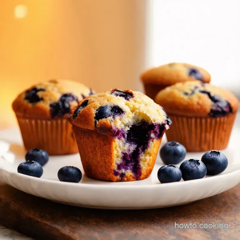 OneBowl Blueberry Bliss Muffins Easy Peasy presentation