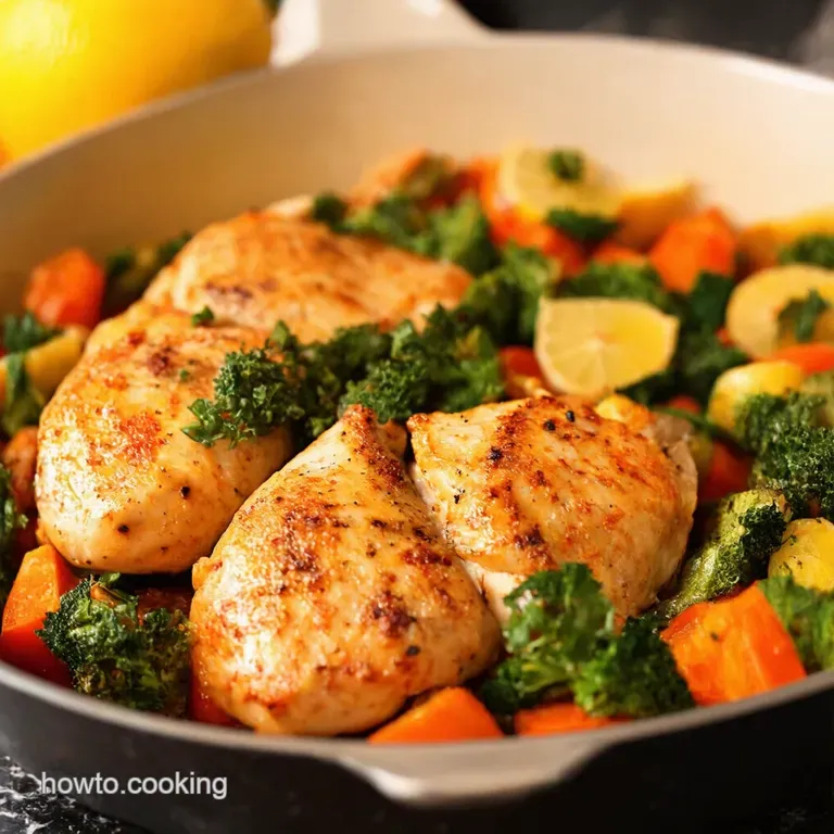 OnePan Roasted Lemon Herb Chicken and Veggies presentation