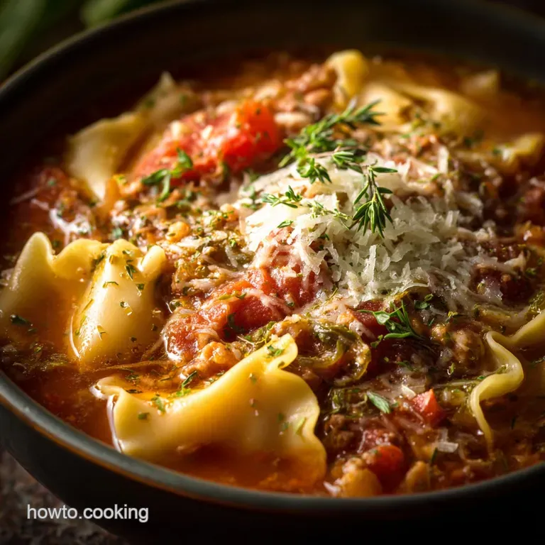 The Weekday Wonder Lean Lush Healthy Lasagna Soup presentation