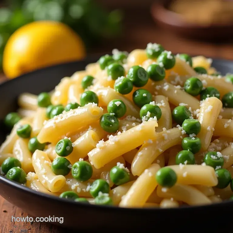 The Speedy Supper Creamy OnePot Pasta and Peas with Lemon Parmesan presentation