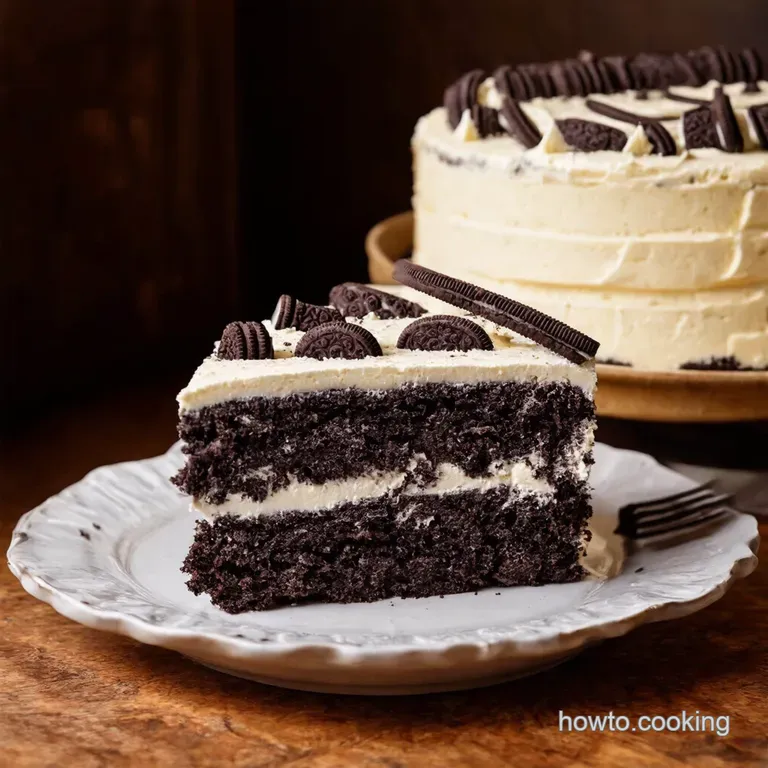 Oreo Dream Layer Cake Cookies Cream Extravaganza presentation