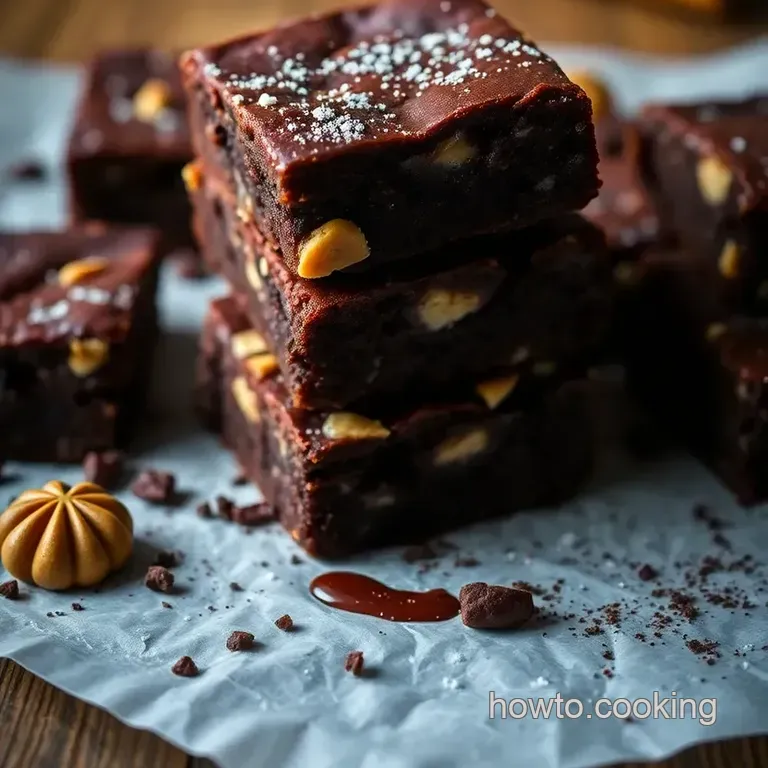 Outrageous Snickers Brownies presentation