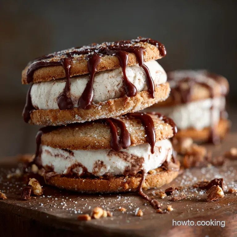 The Ovaltine Dream Malted Milk Cookie Ice Cream Sandwiches presentation