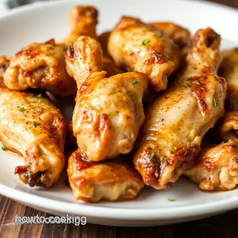 Savory Herb-Glazed Turkey Wings presentation