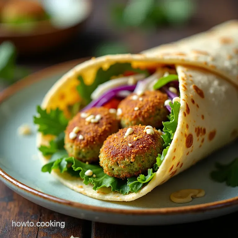 The OvenBaked Green Goddess Falafel Wrap Crispy Chickpeas Tahini Drizzle
