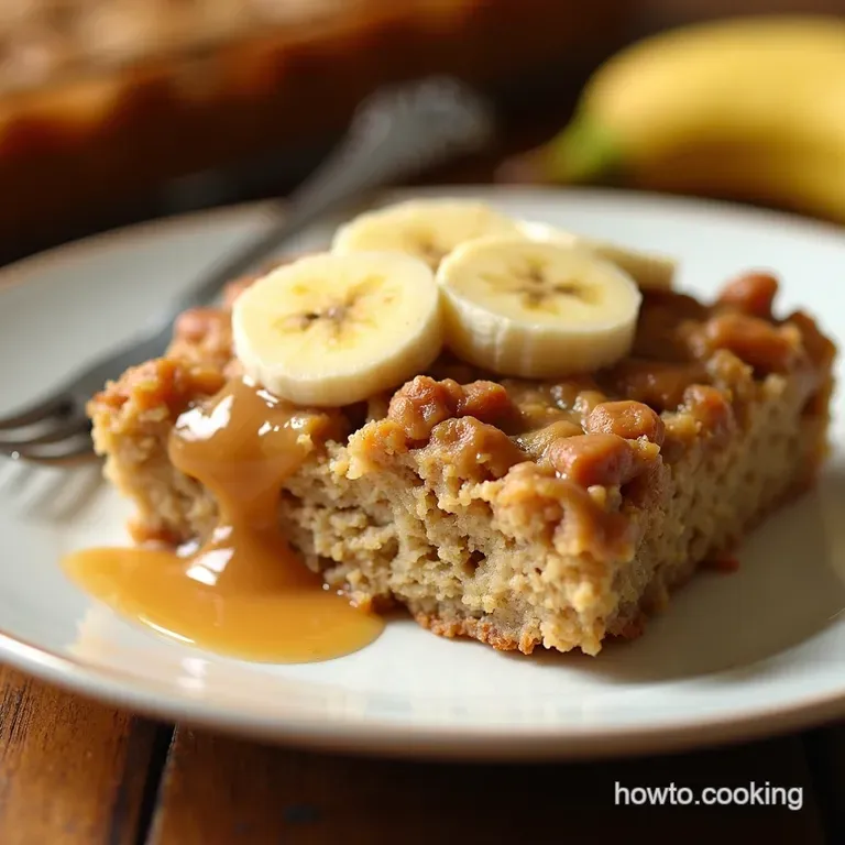 Peanut Butter Banana Bliss a Baked Oatmeal Delight presentation