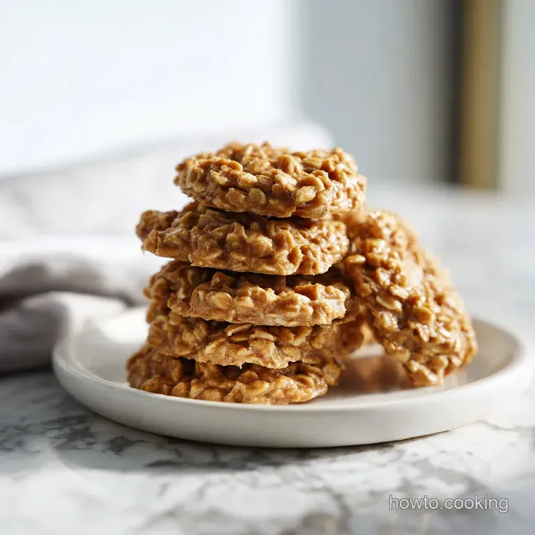 No Bake Peanut Butter Oatmeal Cookies