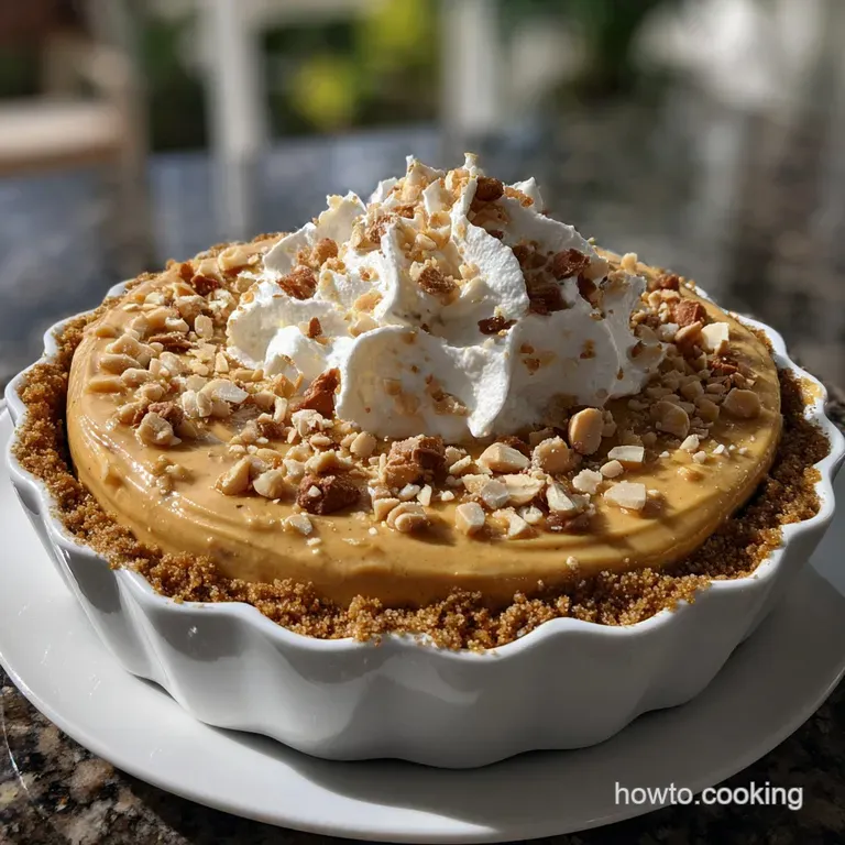 The Perfect Peanut Butter Pudding Pie presentation