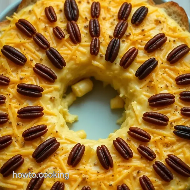Pecan Cheddar Cheese Ring presentation