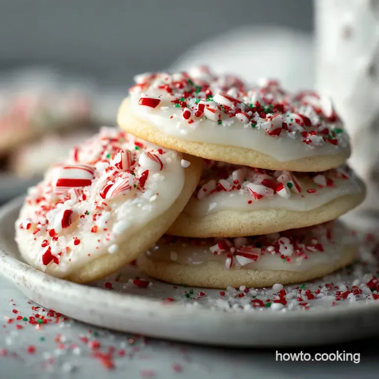 Easy Peppermint Bark Sugar Cookies
