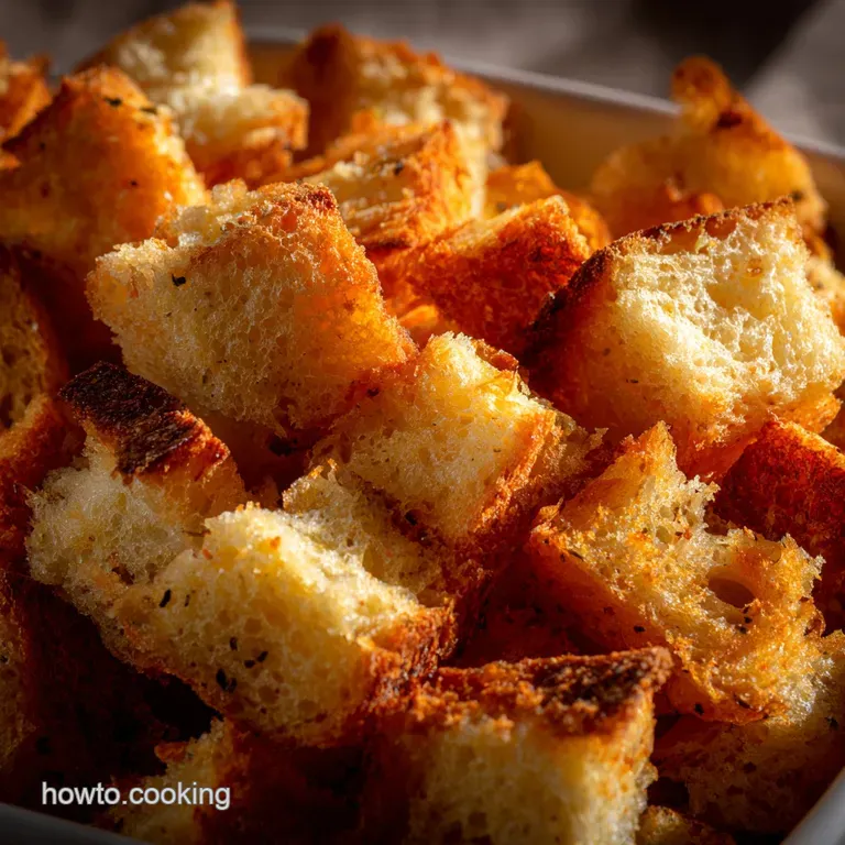 Croutons: How to Make Perfect Homemade Garlic Herb presentation