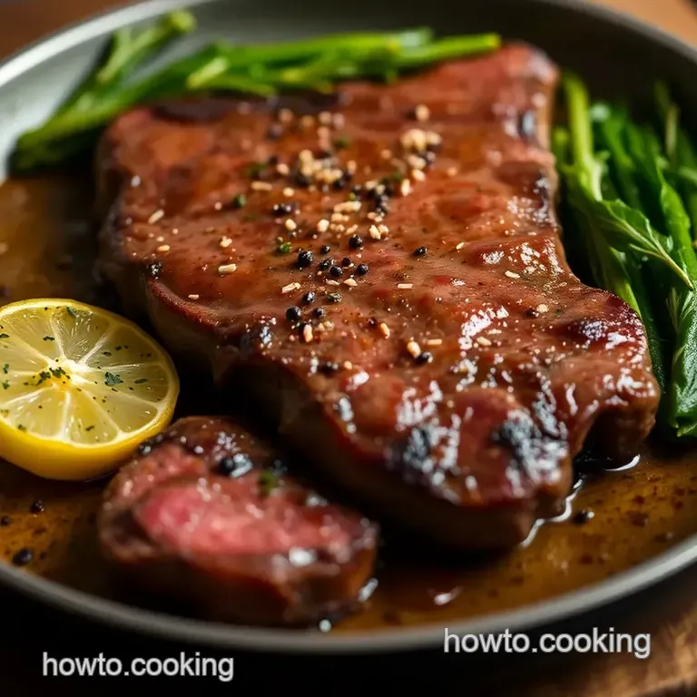 Perfectly Pan-Seared Flat Iron Steak: A Flavorful Delight presentation