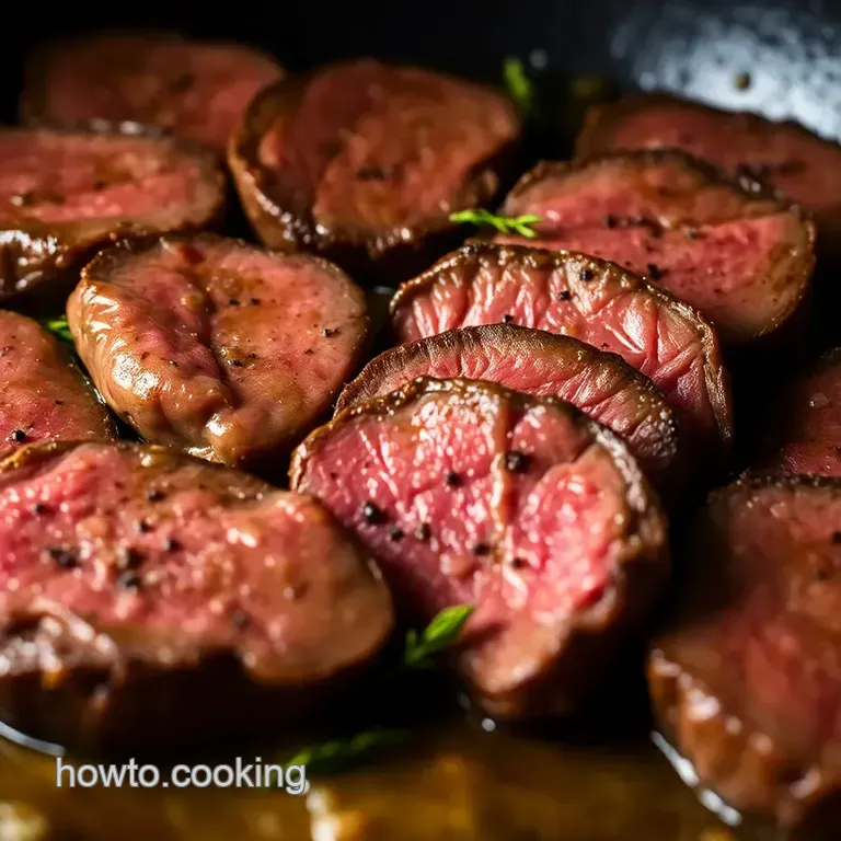 Perfectly Pan-Seared Steak Medallions presentation