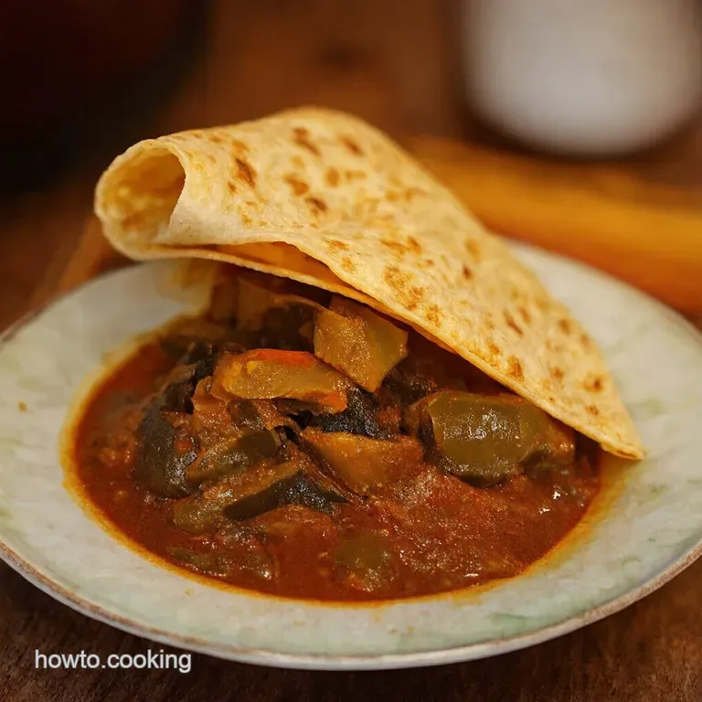 Persian Eggplant Stew Lunch Wrap Khoresh Bademjan presentation