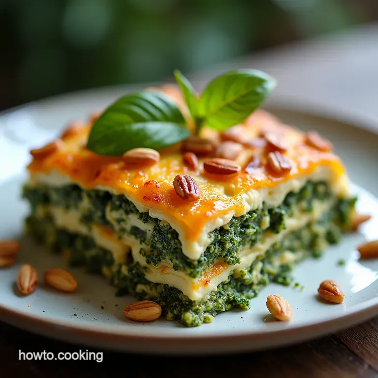 Emerald Isle Lasagna Fresh Pesto Ricotta Bake with Toasted Pine Nuts