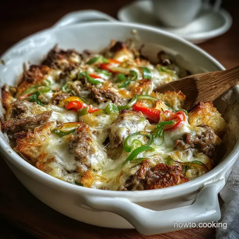 Philly Cheesesteak Casserole: Savory & Creamy Bake