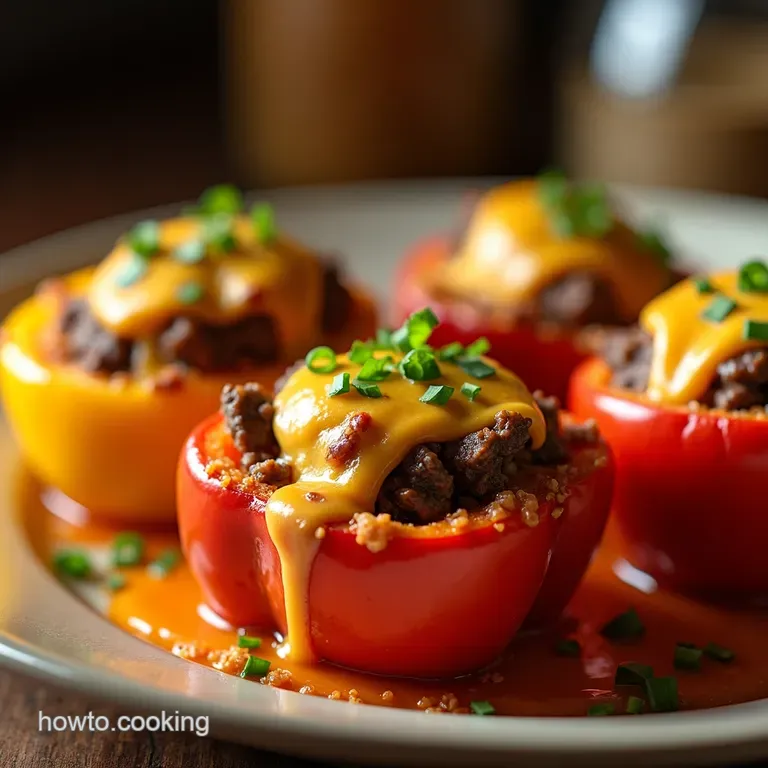 Philly Cheesesteak Stuffed Peppers Liberty Bell Bites presentation