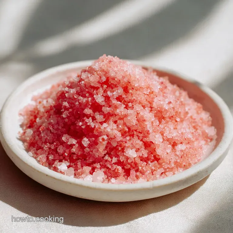 Elegant, small white bowl filled with bright pink seasoned blend, ready to use. A pure, minimalist look showcasing the spice.
