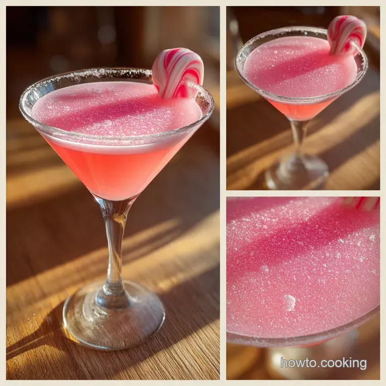 Tall, elegant cocktail shimmering with a light pink hue, garnished with a Starburst candy and a vibrant striped straw.