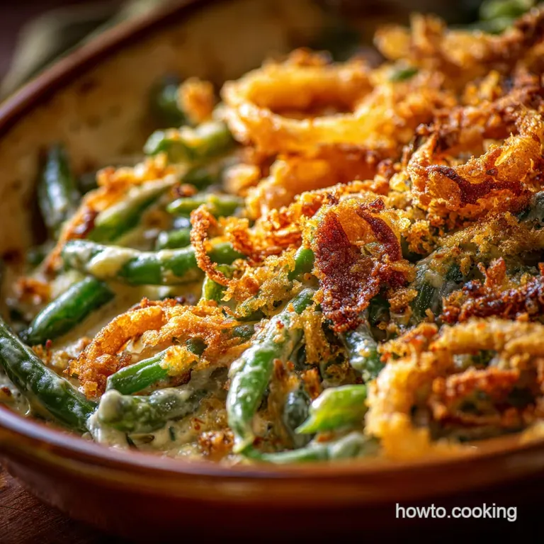 Pioneer Woman Green Bean Casserole with Fresh Beans (No Canned Soup!) presentation
