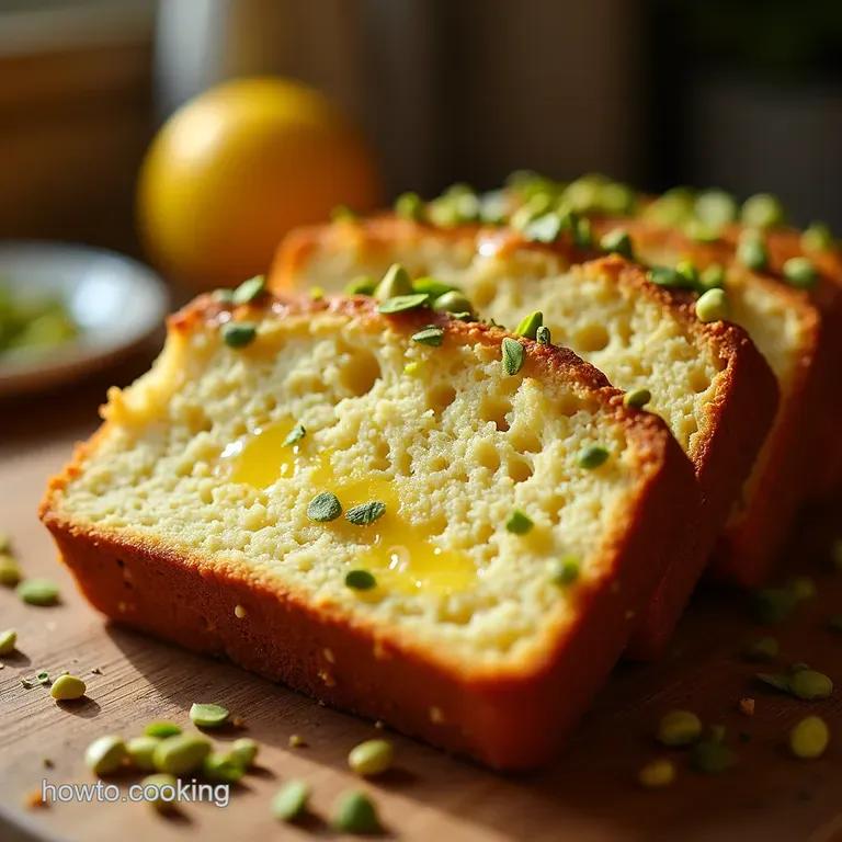 The Brightest Bite Zesty Pistachio Lemon Drizzle Breakfast Bread presentation