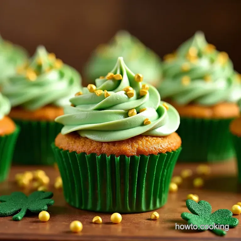 Pot O Gold St Patricks Day Cupcakes presentation