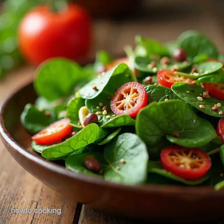 Power Greens Detox Salad with Lemondijon Vinaigrette presentation