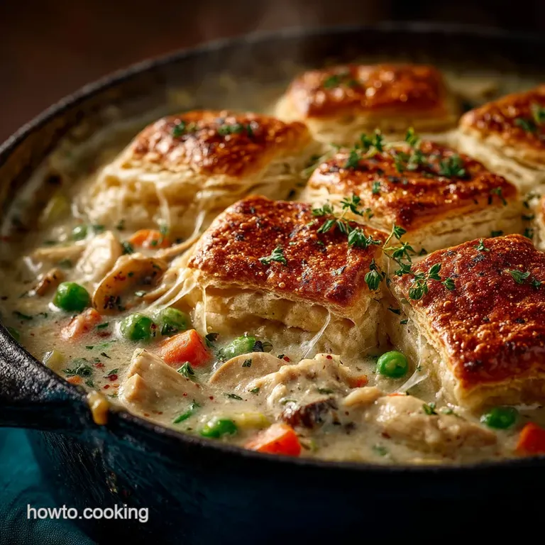 A Proper Good Bowl Creamy Chicken Pot Pie Soup with Cheesy Biscuit Toppers