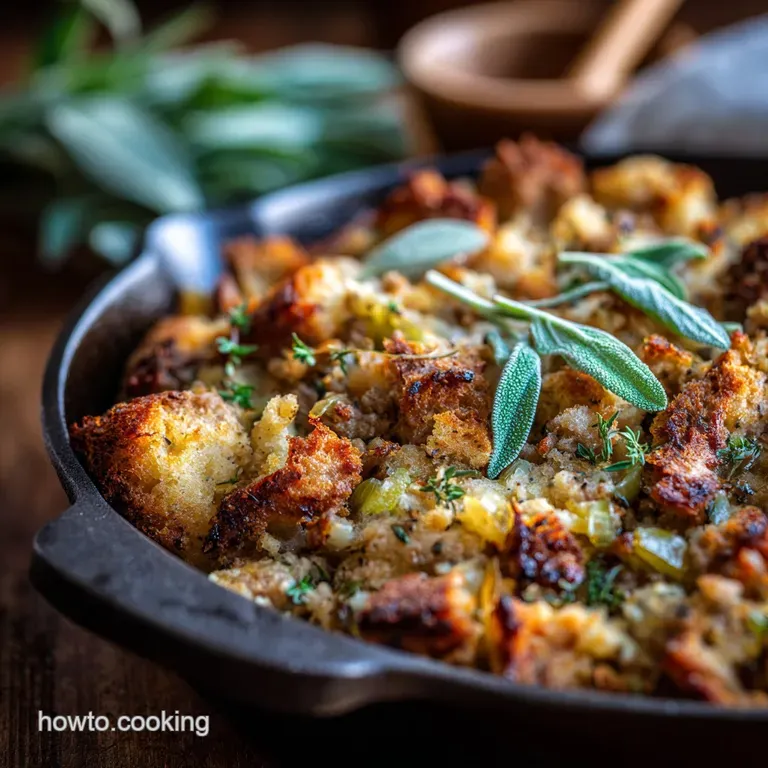 Homemade Stuffing: the Essential Sausage Sage Recipe for the Holidays presentation
