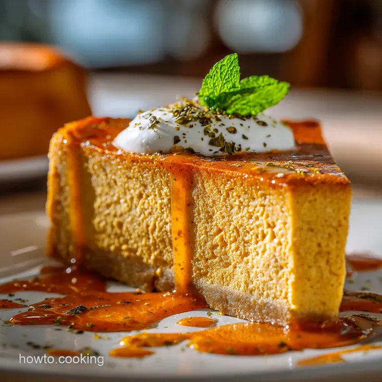 Pumpkin Cheesecake the Autumn Glory Recipe with Crisp Gingersnap Crust presentation