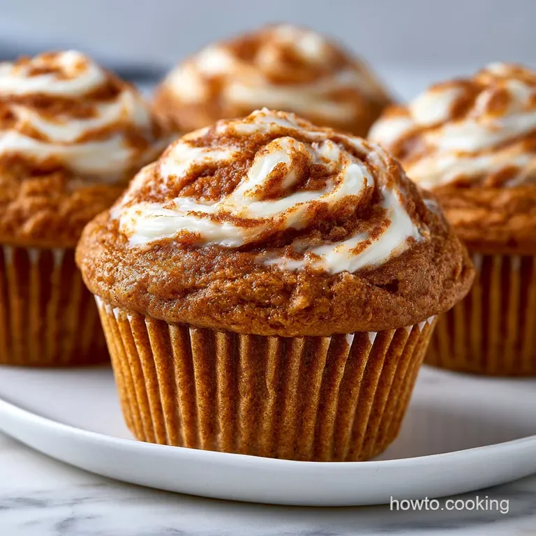 Pumpkin Cream Cheese Swirl Muffins: Fluffy