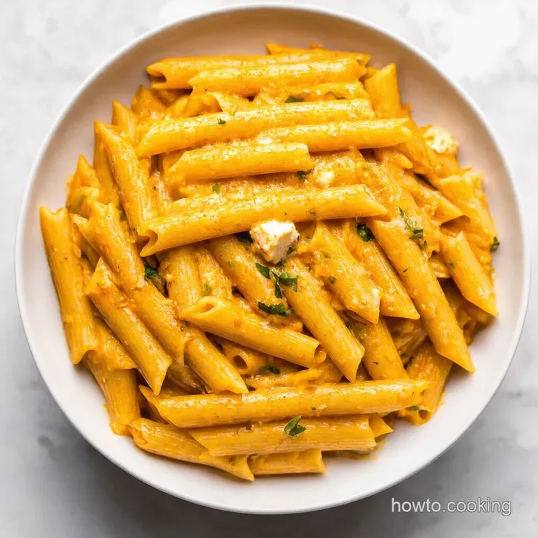 Pumpkin Feta Pasta with Toasted Walnuts and Sage