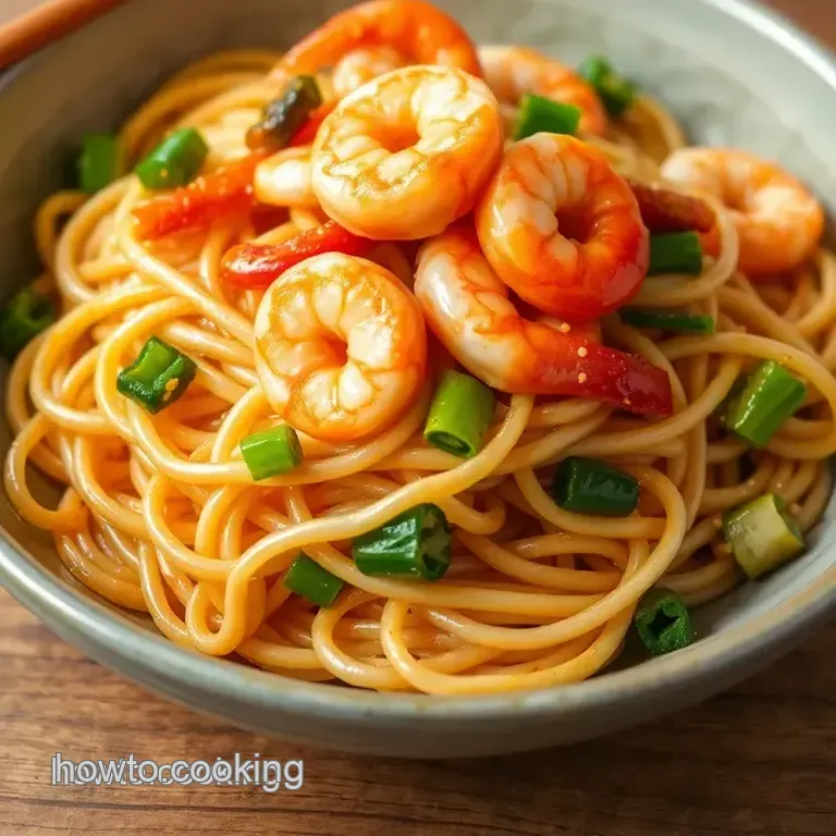 Peking House Special Pan-Fried Noodles presentation