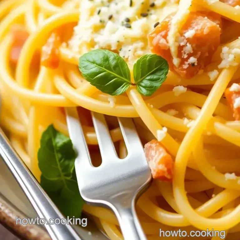 Quick Spaghetti Carbonara - Creamy Delight presentation