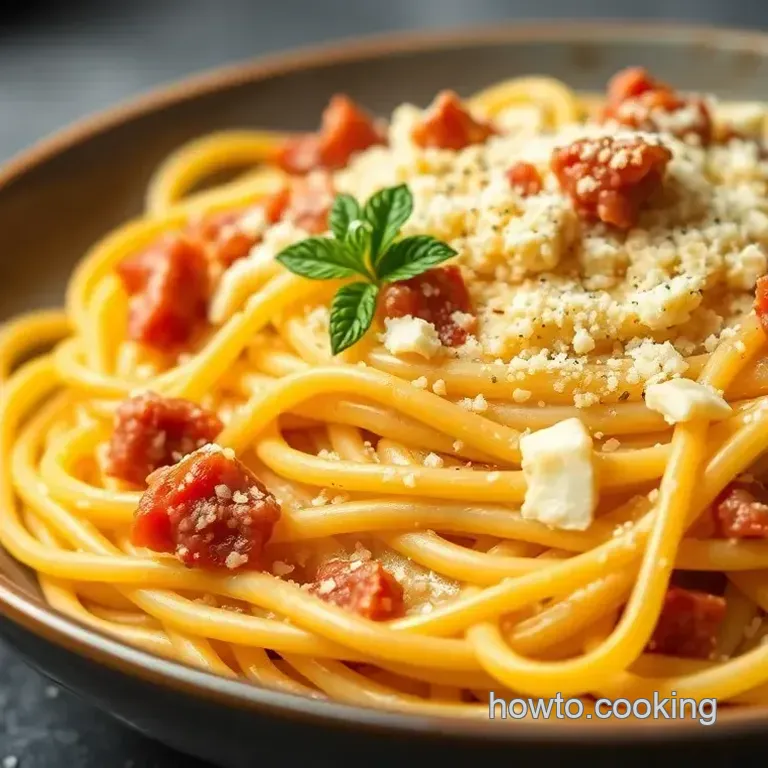 My Family' s Favorite Quick Spaghetti Carbonara - Creamy Delight