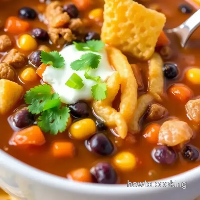 Taco Soup Fritos presentation