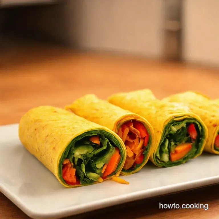 Rainbow Veggie Chickpea Power Wraps presentation
