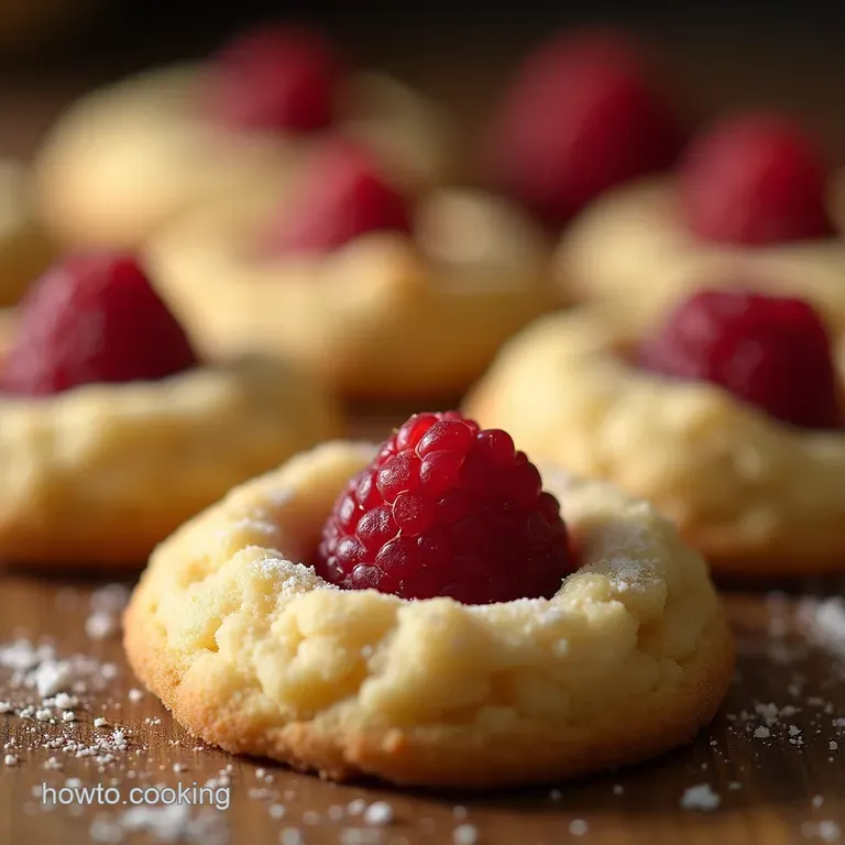 Buttery Bliss Ultimate Raspberry Almond Shortbread Thumbprint Cookies presentation