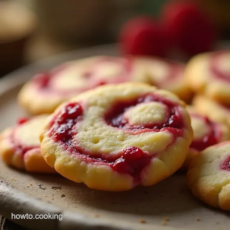 Buttery Bliss Elegant Raspberry Swirl Shortbread Cookies presentation