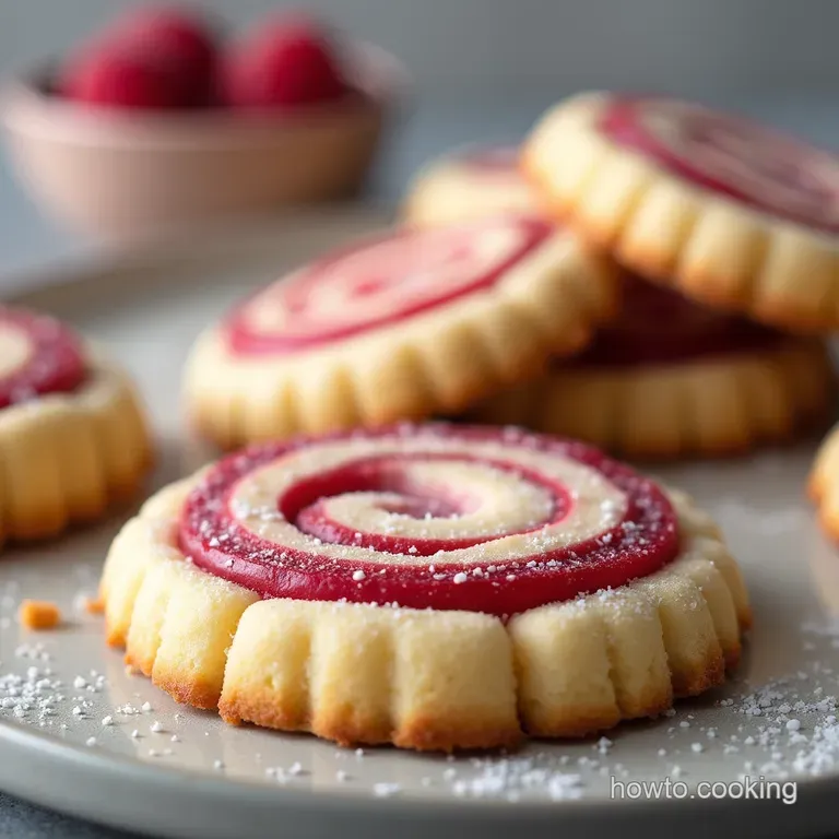 Buttery Bliss Elegant Raspberry Swirl Shortbread Cookies