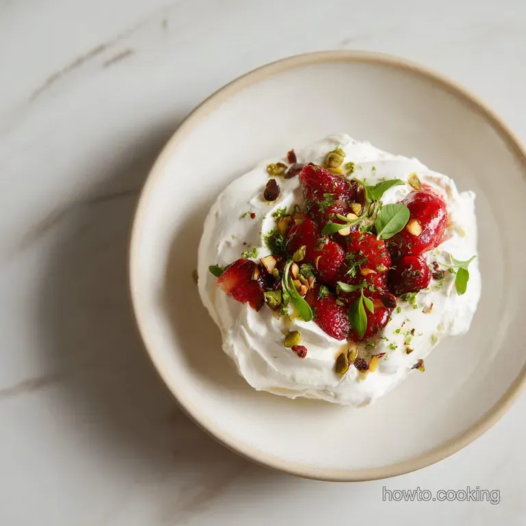 Delicate dollops of rich, whipped cream artfully arranged atop a vibrant fruit tart, dusted with powdered sugar.