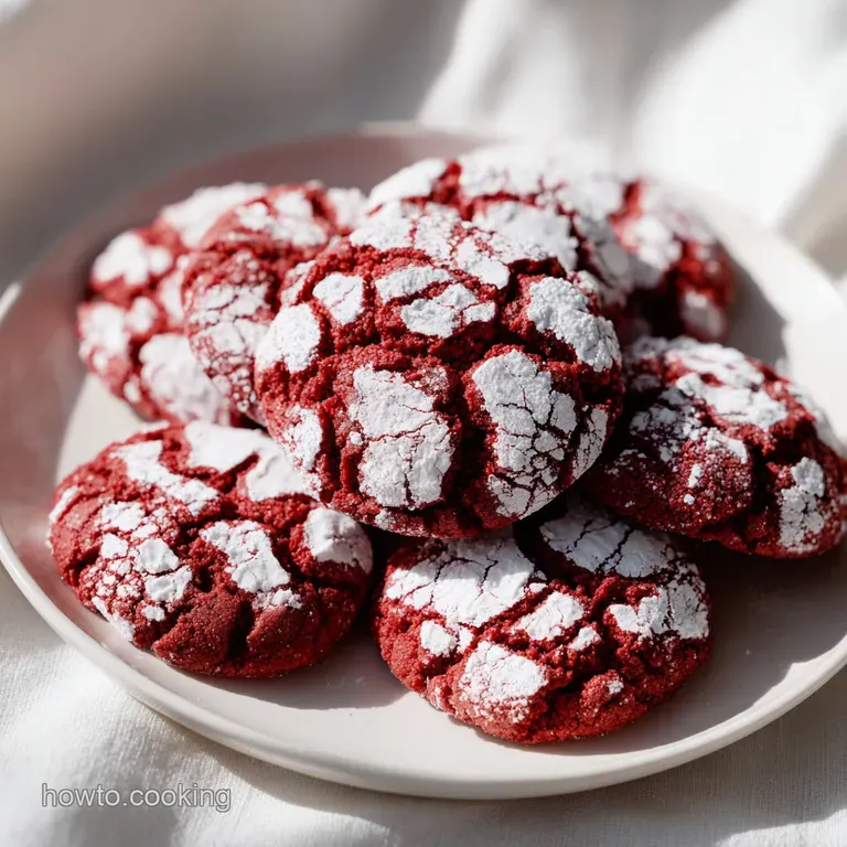 Ultimate Red Velvet Crinkle Cookies: Fudgy Center