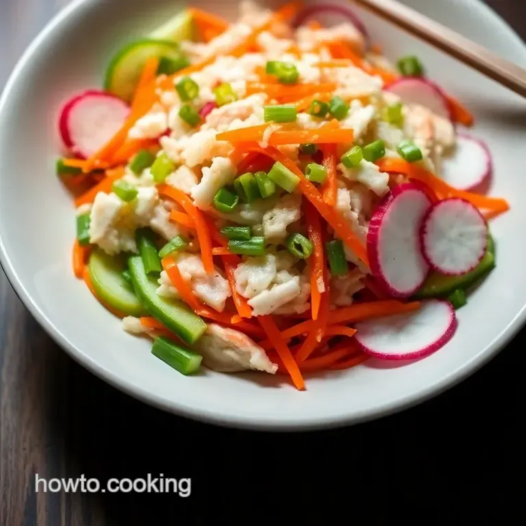 Refreshing Kani Salad: a Delightful Japanese Classic presentation