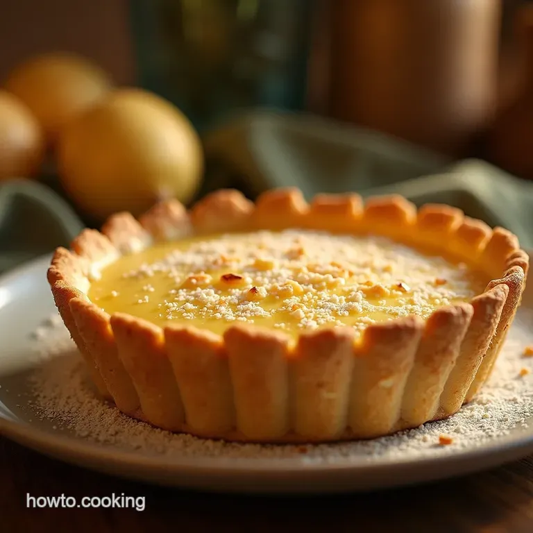 The Parisian Pavane of Coconut Pie a Rich Baked Frenchstyle Coconut Custard Tart presentation