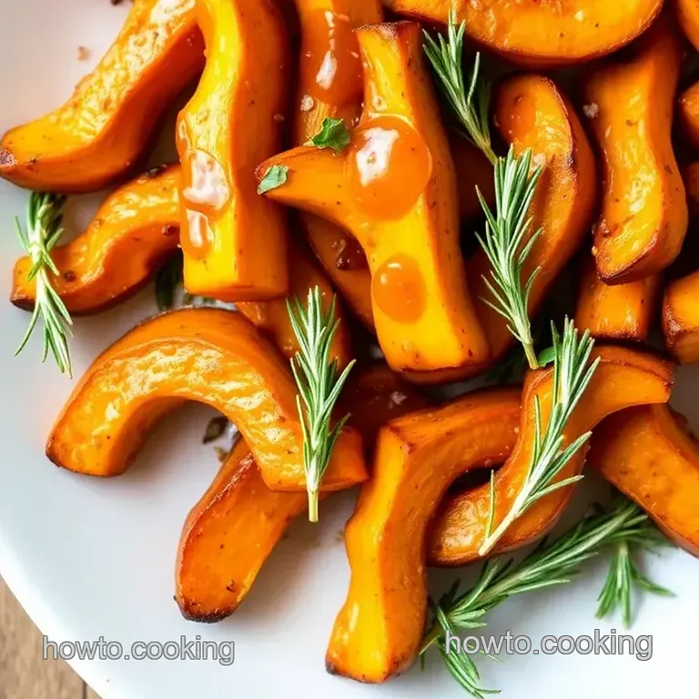Roast Butternut Squash Zig Zags with Maple Glaze presentation