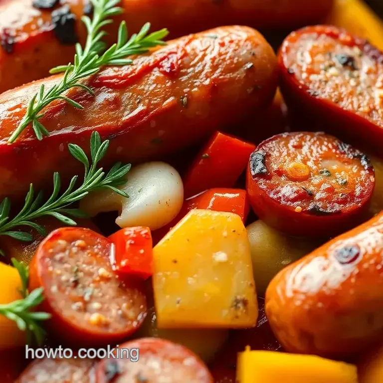 Roasted Italian Sausage with Colorful Vegetables