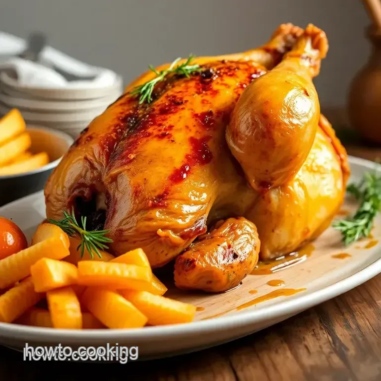Roast Whole Chicken Juicy & Flavorful presentation